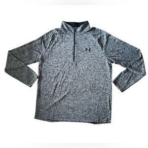 LG Men's Black and Gray Quarter-Zip Jacket